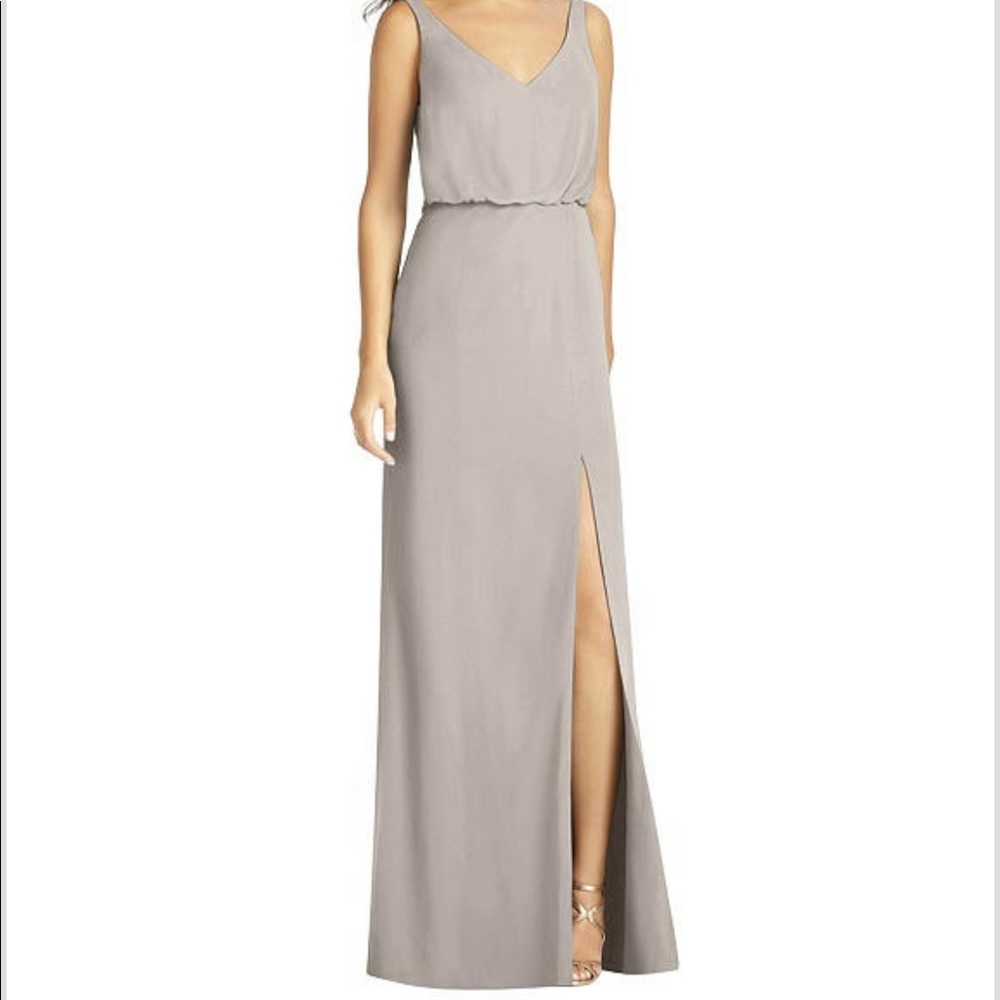 Dessy Taupe Bridesmaids Dress
